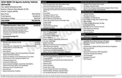 2022 BMW X3 xDrive30i
