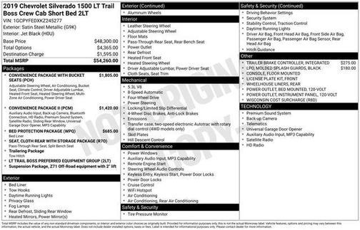 2019 Chevrolet Silverado 1500 LT Trail Boss
