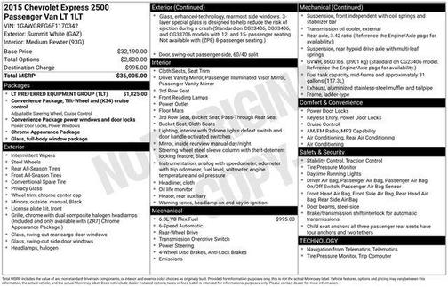 2015 Chevrolet Express 2500 LT