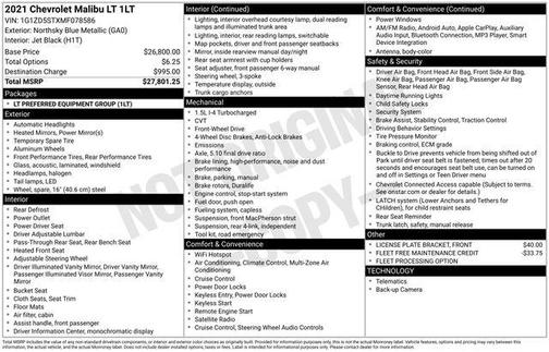 2021 Chevrolet Malibu FWD LT