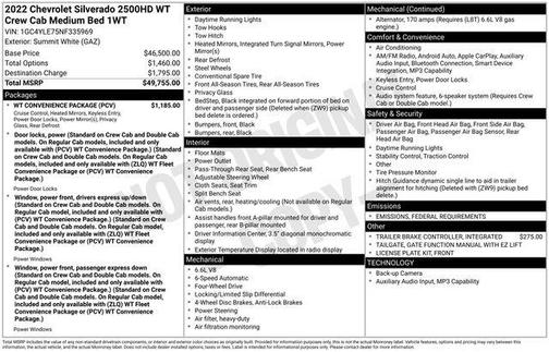 2022 Chevrolet Silverado 2500 WT