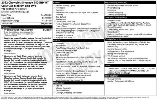 2022 Chevrolet Silverado 2500 WT