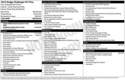 2015 Dodge Challenger R/T Plus