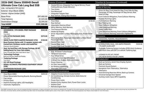 2026 GMC Sierra 3500 Denali