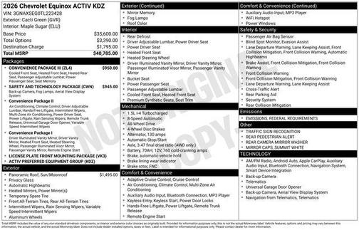 2026 Chevrolet Equinox AWD ACTIV