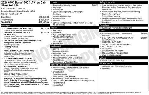 2026 GMC Sierra 1500 SLT