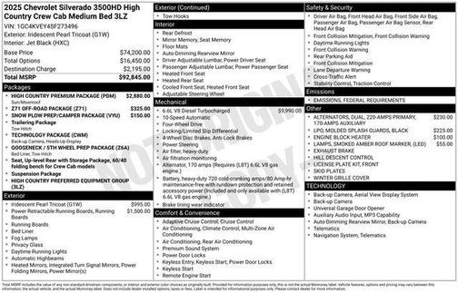2025 Chevrolet Silverado 3500 High Country