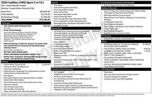 2024 Cadillac LYRIQ Sport