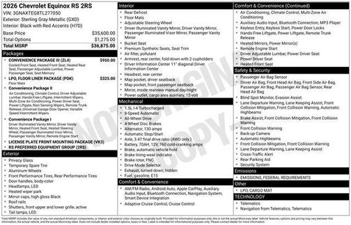 2026 Chevrolet Equinox AWD RS