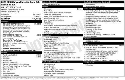 2025 GMC Canyon Elevation