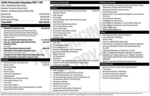 2026 Chevrolet Suburban RST