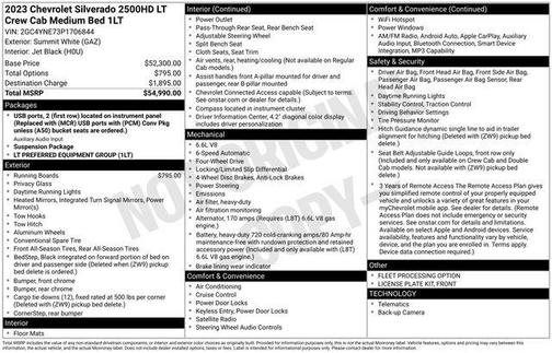 Summit White 2023 Chevrolet Silverado 2500 LT