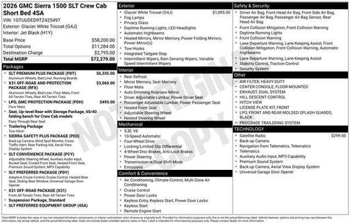 Glacier White Tricoat 2026 GMC Sierra 1500 SLT