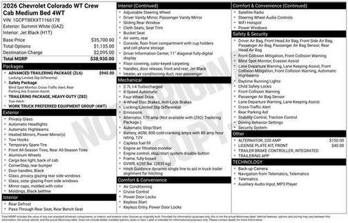 2026 Chevrolet Colorado WT