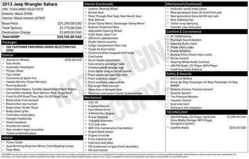 2013 Jeep Wrangler Sahara