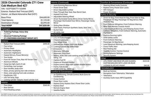 2026 Chevrolet Colorado Z71