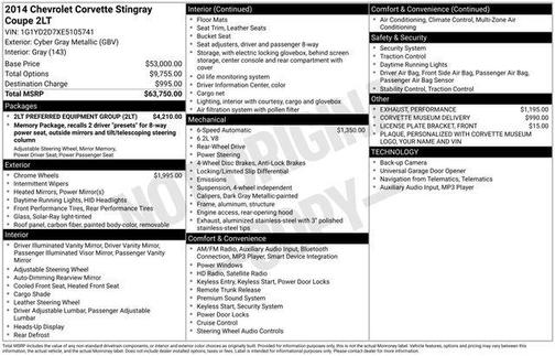 2014 Chevrolet Corvette Stingray Base