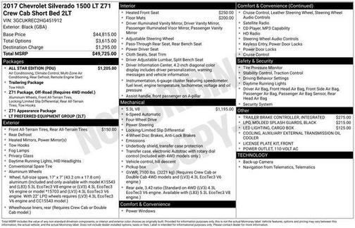 2017 Chevrolet Silverado 1500 2LT