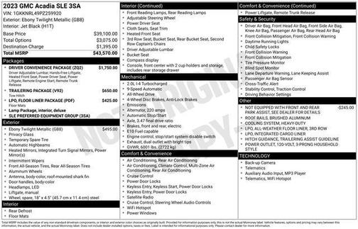 2023 GMC Acadia AWD SLE