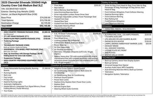 2025 Chevrolet Silverado 3500 High Country