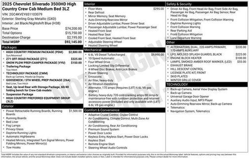 2025 Chevrolet Silverado 3500 High Country