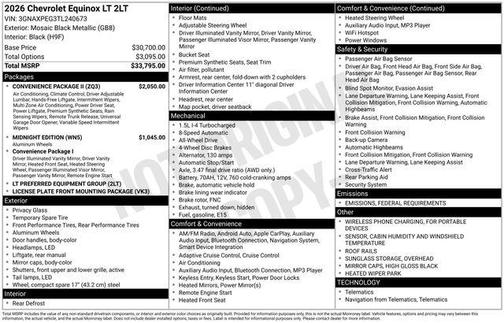 2026 Chevrolet Equinox 1LT