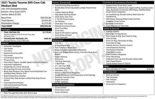 2021 Toyota Tacoma SR5
