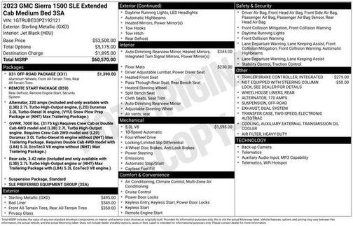 2023 GMC Sierra 1500 SLE