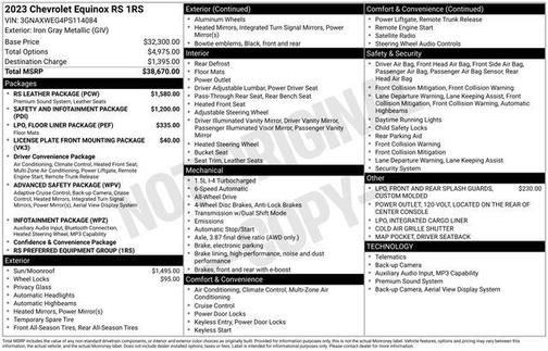 Iron Gray Metallic 2023 Chevrolet Equinox AWD RS