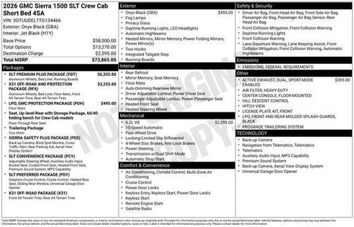 2026 GMC Sierra 1500 SLT