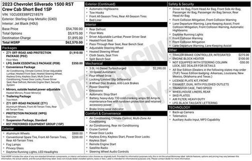 Sterling Gray Metallic 2023 Chevrolet Silverado 1500 RST