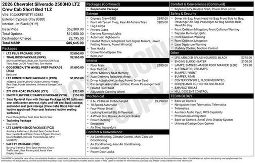 Cypress Gray 2026 Chevrolet Silverado 2500 LTZ