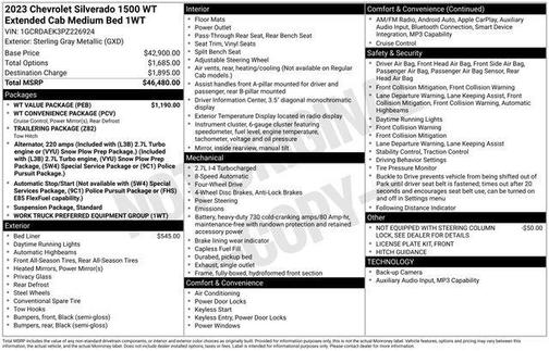 Sterling Gray Metallic 2023 Chevrolet Silverado 1500 WT