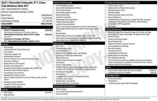 2021 Chevrolet Colorado Z71