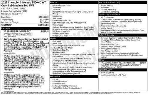 2022 Chevrolet Silverado 2500 WT