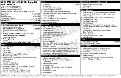 2026 GMC Sierra 1500 AT4