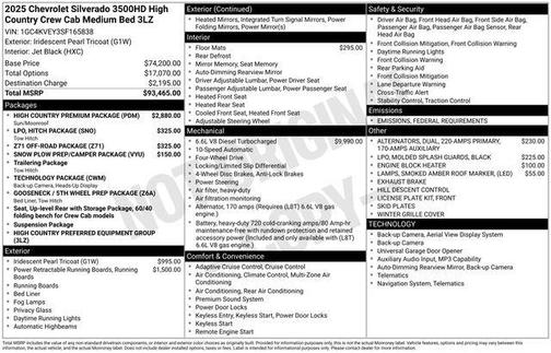 2025 Chevrolet Silverado 3500 High Country