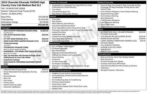 2025 Chevrolet Silverado 3500 High Country