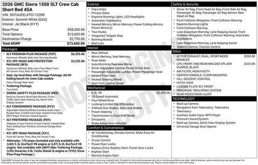 2026 GMC Sierra 1500 SLT