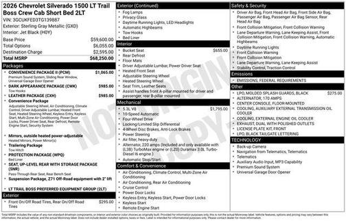 2026 Chevrolet Silverado 1500 LT Trail Boss