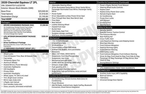 Mosaic Black Metallic 2020 Chevrolet Equinox 1LT