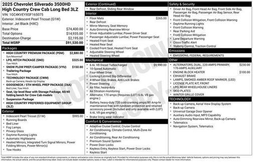 2025 Chevrolet Silverado 3500 High Country