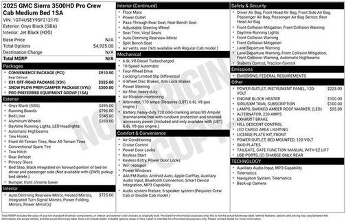 2025 GMC Sierra 3500 Base