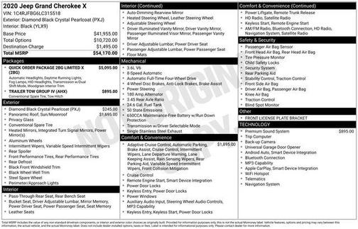 2020 Jeep Grand Cherokee Limited X