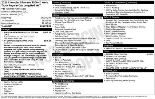 2026 Chevrolet Silverado 3500 WT