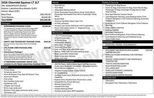 2026 Chevrolet Equinox 1LT