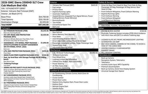 2026 GMC Sierra 2500 SLT