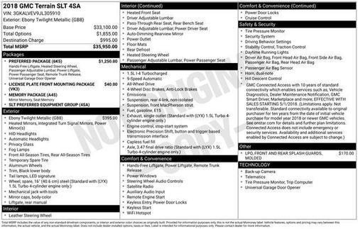 Ebony Twilight Metallic 2018 GMC Terrain SLT