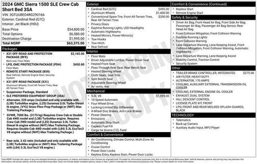2024 GMC Sierra 1500 SLE