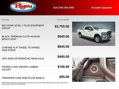 Bright White Clearcoat 2026 RAM 2500 Big Horn Crew Cab 4x4 6'4' Box